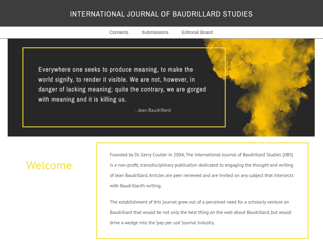 Which God(s) do you (not) believe in? An interview with Christopher Watkin, Journal of Baudrillard Studies